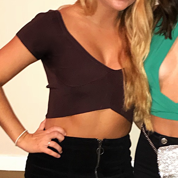 Zara Maroon crop top - Picture 1 of 4
